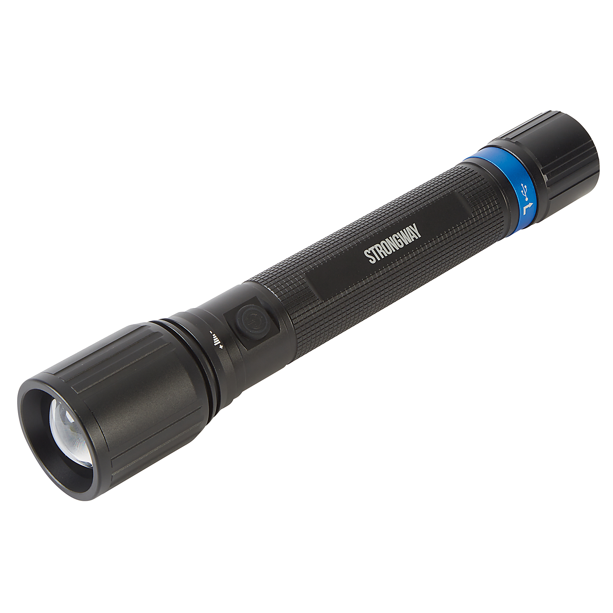 Strongway Dual-Power Twist-Focus Flashlight, 7000 Lumens, LED, 70 Watt, IP65 Waterproof